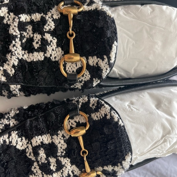 BLOGGERS FAV GUCCI GG TWEED LOAFER FLATS 36 6 - Picture 4 of 16